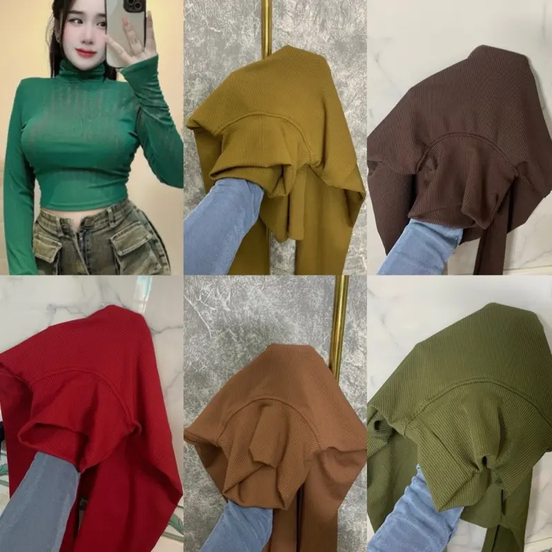 COMBO 3 ÁO CỔ LỌ CROTOP CỔ 7P (40-52kg) (53-55kg CAO GỌN NGUỜI) GÂN LẠNH MỀM MÁT( FROM TRÊN RỐN)  Women Nữ