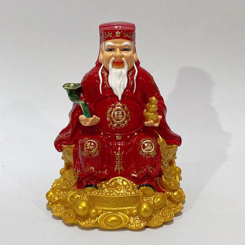 Bộ Tượng 2 Ông Thần Tài Và Thổ Địa Cao 14cm Ngồi Chéo Chân 2