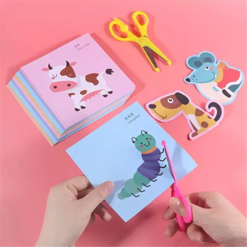 Mainan Edukasi Anak Menggunting Montessori Paper Cut Activity Set