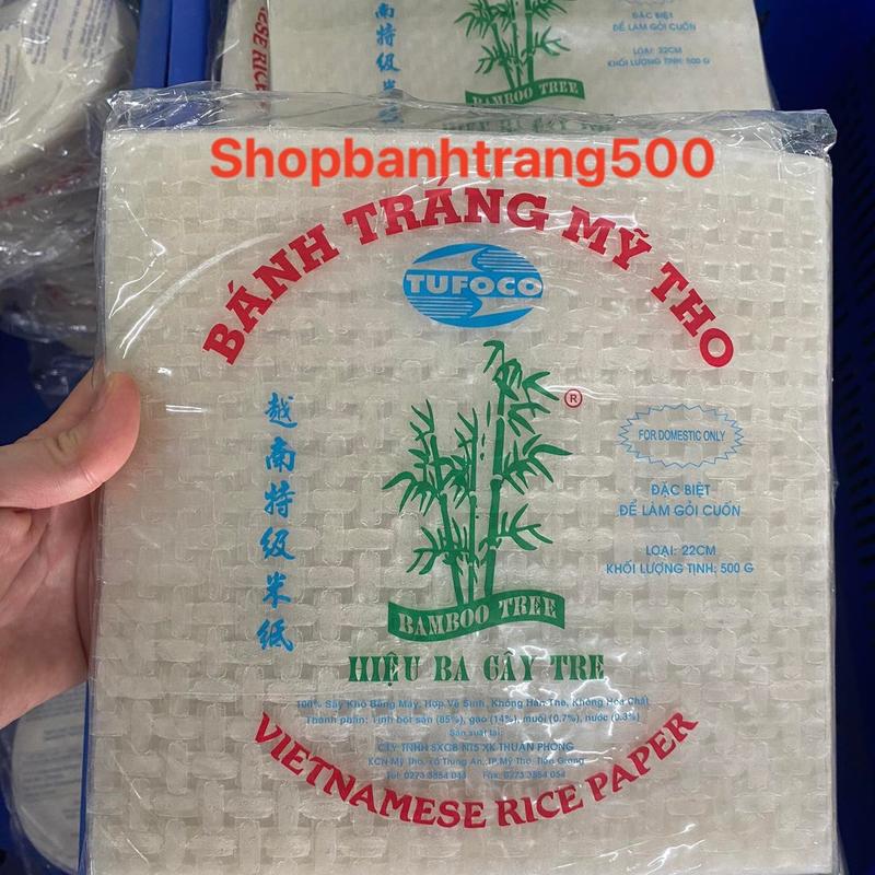 Bánh Tráng Cuốn bacaytre Vuông 22 Gói 500gr
