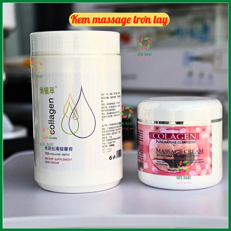Kem massage collagen chuyên dụng cho spa hũ 500g và 1000g 1