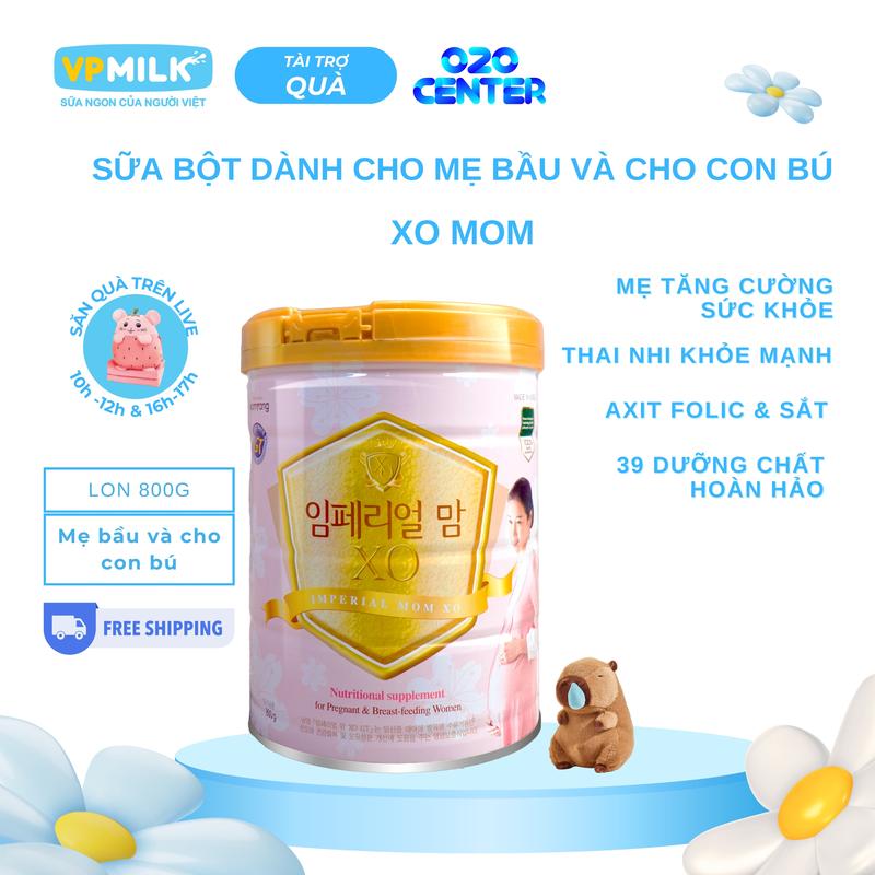 Sữa Bột Namyang Imperial Mom XO GT 800g (mẹ mang thai và cho con bú) được nhập khẩu từ VPMilk sắt  không táo bà bầu canxi mẹ sau sinh bé ti MS1
