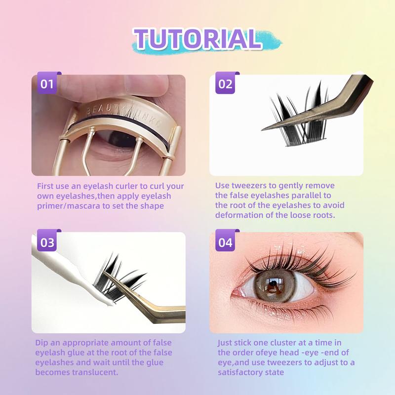 Nối Mi Tự Làm, KOREMAZ, Nhiều Kiểu Dáng, Chiều Dài 10-12mm, Mềm Mại Và Tự Nhiên, Keo Nhíp Mỹ Phẩm Trang Điểm, Có Thể Tái Sử Dụng, [GIAO HÀNG TRONG 24 GIỜ] 3