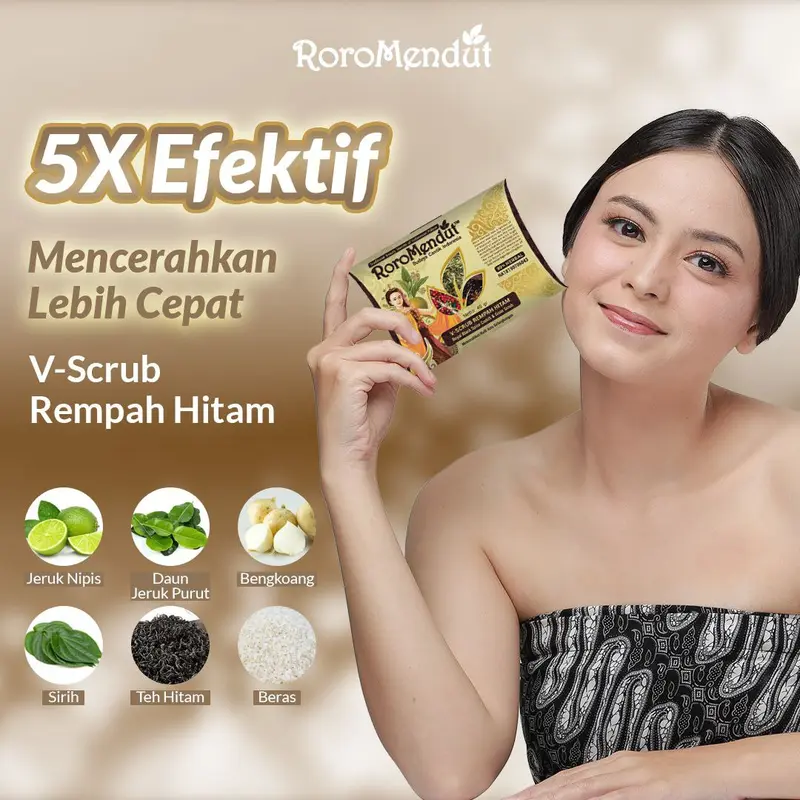 RORO MENDUT V Scrub Roro Mendut Lulur Pemutih Slengki | Herbal Jamu Pasutri Kewanitaan Halal BPOM Organik Pemutihan Hitam Selangkangan Perawatan 3