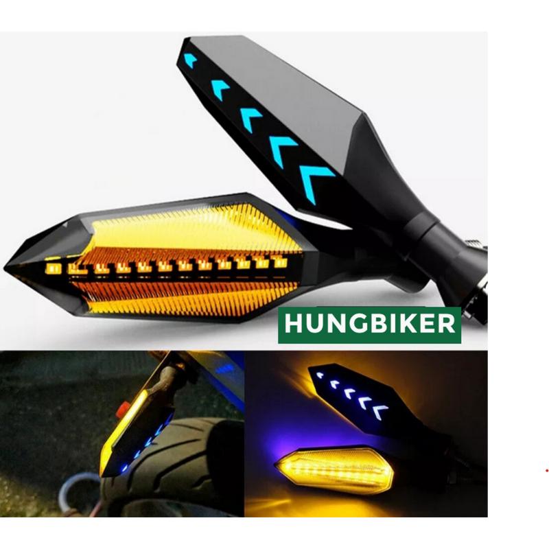 Bộ đèn xi nhan xe máy, xe điện chạy Audi kiểu Spirit Beast L17 ( giá 1 đôi) Led