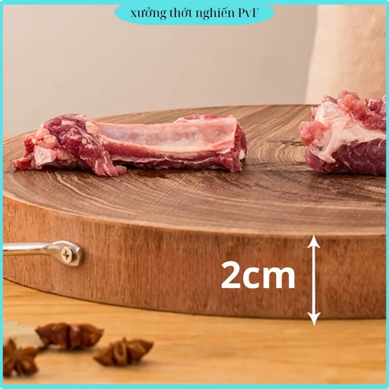 Thớt gỗ nghiến  DK28cm ( chuyên thái lát ,băm chặt,  dùng gia đình ) xanh1 an toàn cho máy rửa bát thot nghien tay bac th ớ t _ ng hiến 1