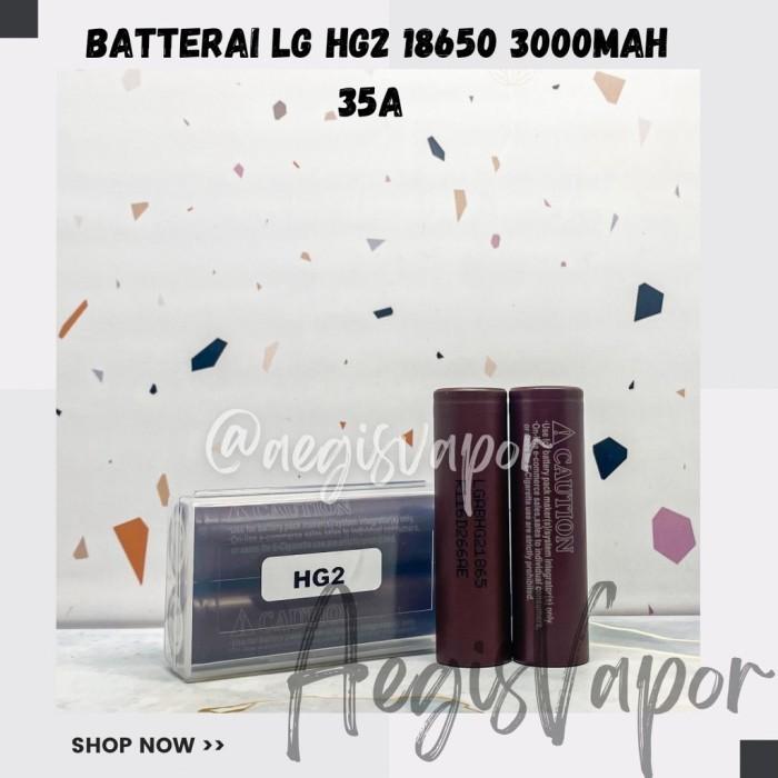 Gambar Baterai LG Hg2 18650 3000Mah dari AegisVaporId Kota Malang Tokopedia