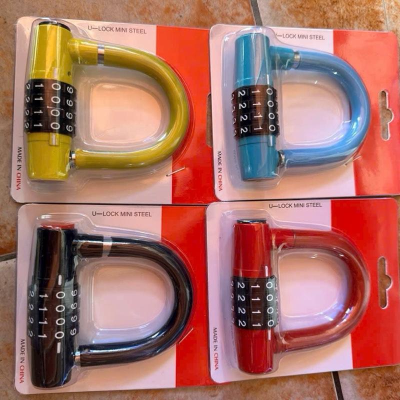 Ổ khoá chữ U 4 mã số làm bằng thép không gỉ khoá Dây Xe Đạp Khoá Đĩa Xe Máy