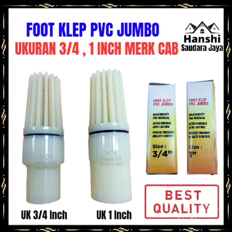 Footklep / Foot Valve PVC Jumbo Ukuran 3/4