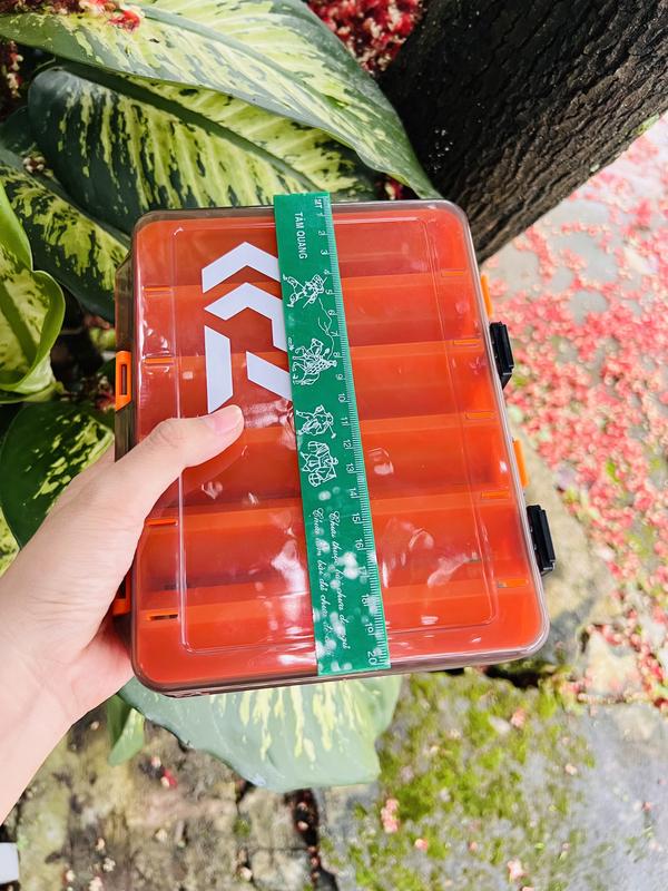  Hộp Đựng Mồi DAIWA 2 MẶT Size To 20x15x4cm Chính Hãng  tặng khóa lure  Đi Câu Câu Cá Bắt Cá Fishing 