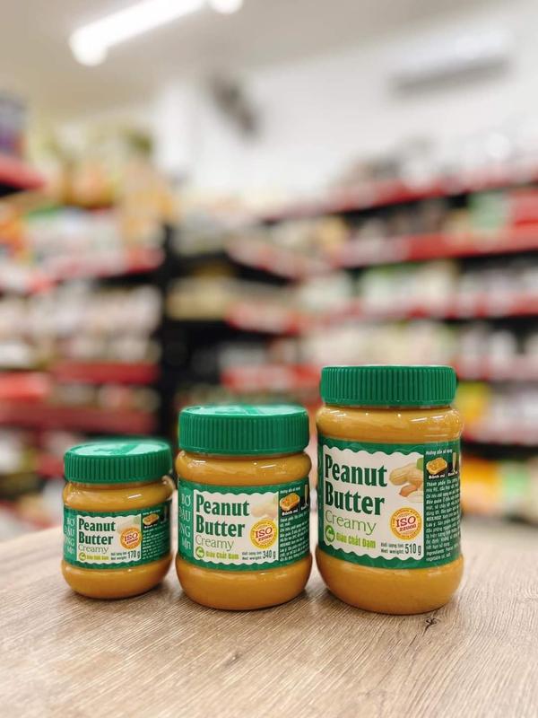 Bơ đậu phộng bơ lạc GOLDEN FARM mịn 170g nguyên chất tiện lợi.