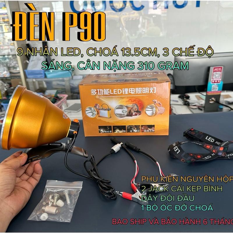 Đèn Soi Nấm Mối P90 Phiên bản 9 Nhân Led Công Suất Lớn Siêu Sáng
