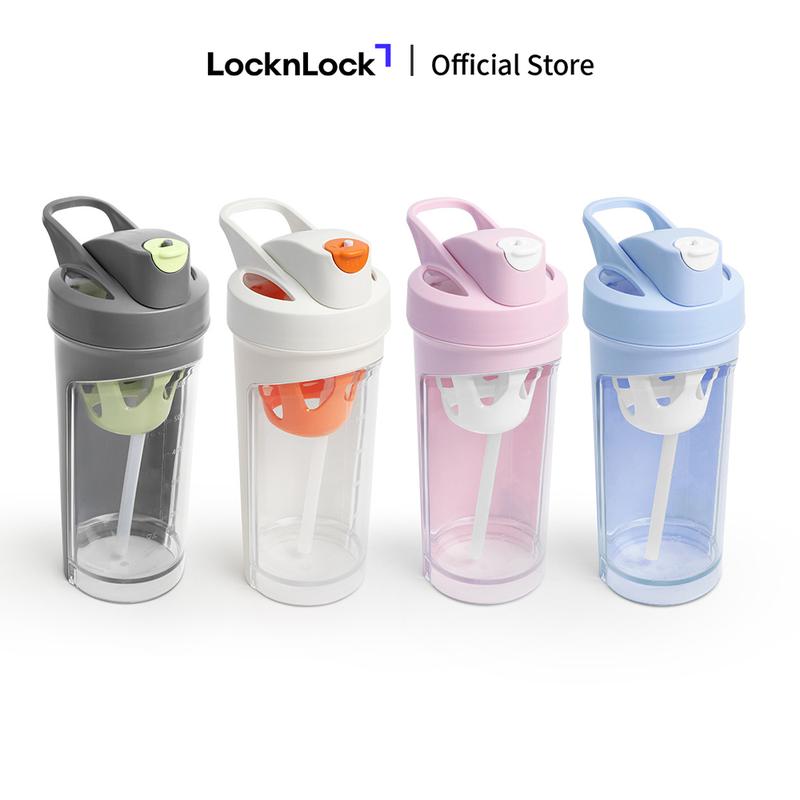 Bình nước nhựa LocknLock 3S Bottle ABF865 có 4 màu, dung tích 780ml, kèm ống hút và lưới khuấy