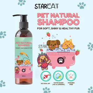 SC Starcat Pet Natural Shampoo Wangi Strawberry Shampo Kucing Bulu Lebat Anti Rontok 250ml