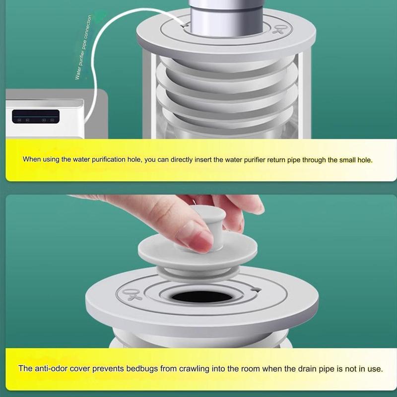 Product Introduction of Washing Machine Drain Hose Gasket - Deodorant - Gray - For Washing Machine Drains, Sink Drains, Mop And Pool Drains 36