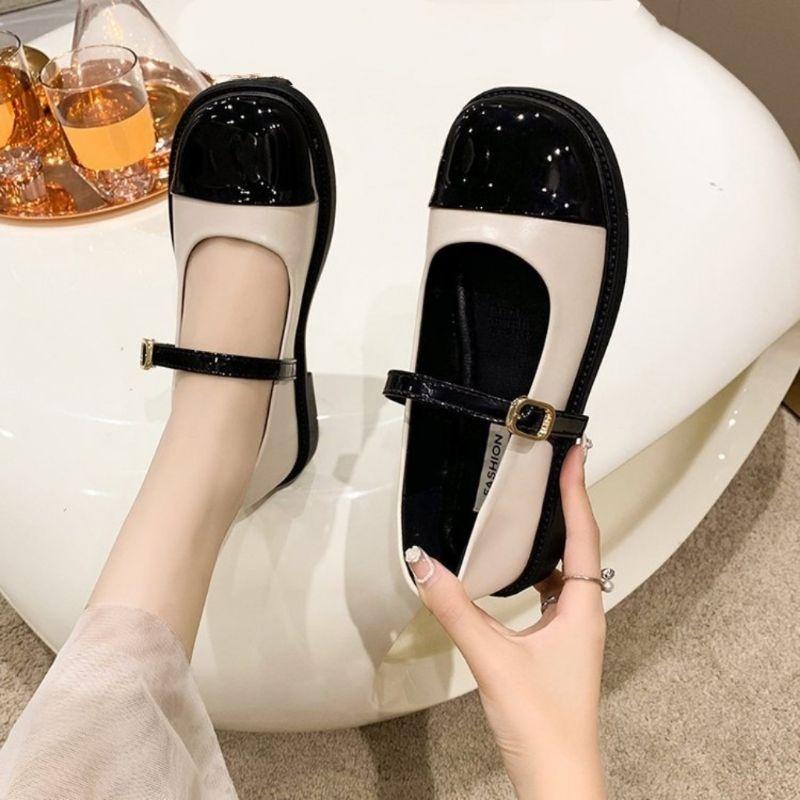 Giày Búp Bê Mary Jane Vá Mũi Lolita Thời Trang BB-0200 già y Nữ Shoes giày búp bê đế thấp