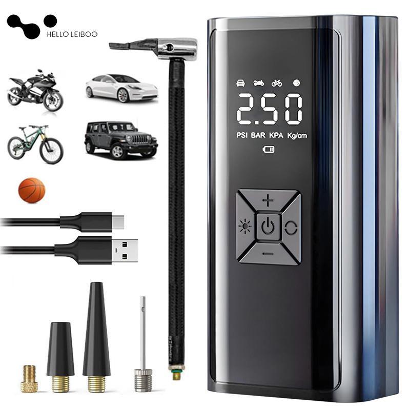 Portable Car Tire Inflator Compact Pump, 6000mAh 12V 150PSI Air ...