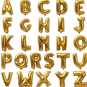 BALON FOIL HURUF DAN ANGKA 40 CM PER 1 PCS