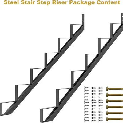 Stair Stringer Zwinz Steel S 2-Pack - 1 Step Metal Stringer For 11.9 ...