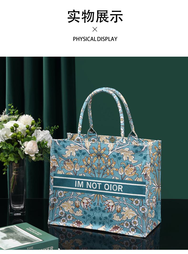 Product Introduction of Women's Bag Women's Bag Thick Retro Canvas Bag Custom in Stock Three-Dimensional Canvas Reticule Environmental Protection Shopping Bag Canvas Tote Bag 23