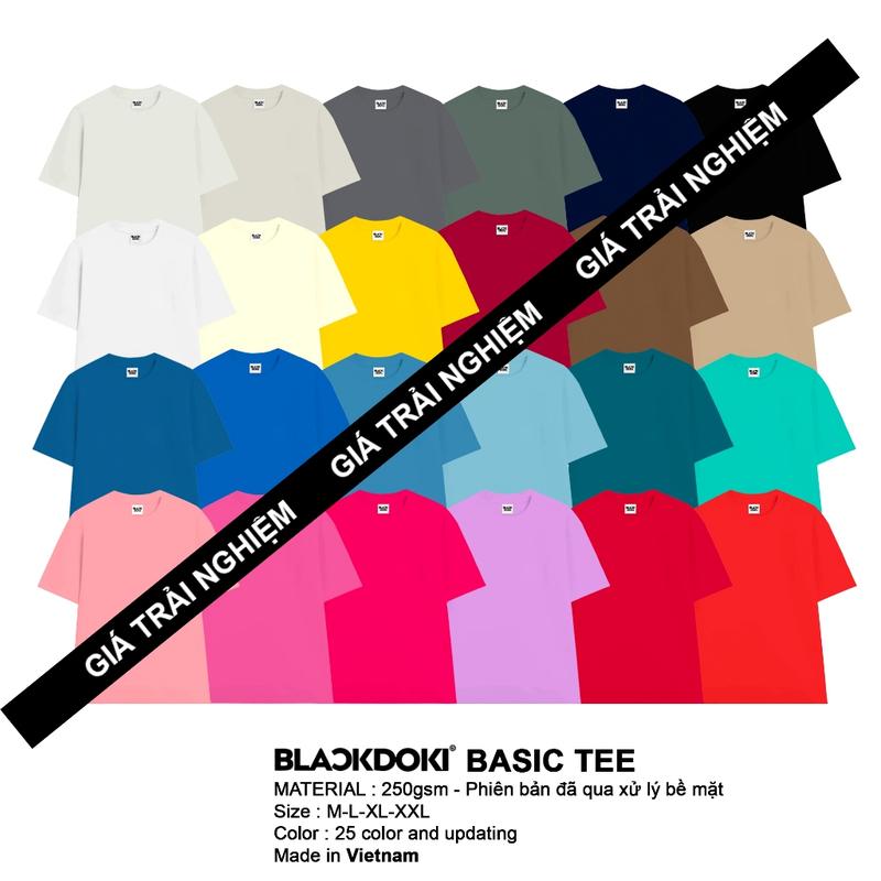 28 MÀU Áo thun trơn basic BLACKDOKI áo phông hiện đại chất cotton dày dặn oversize