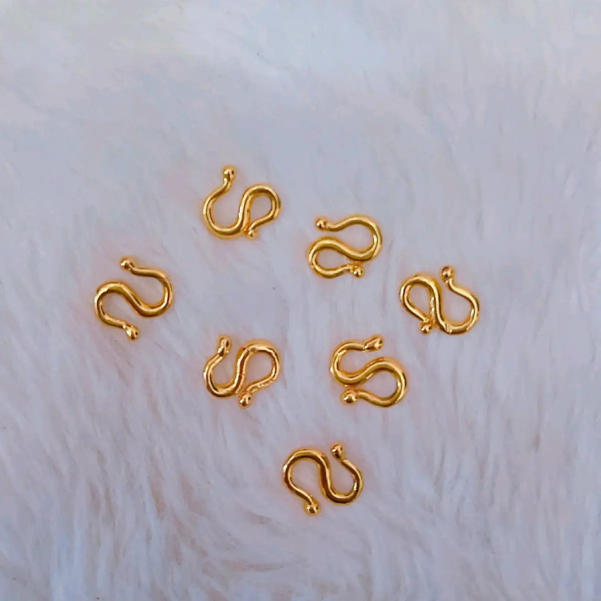 móc khoá chữ S combo 2 chiếc móc đồng mạ vàng  Móc Khoá Charm