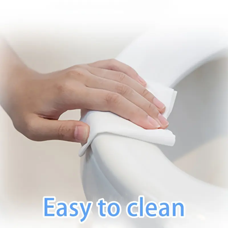 [Quiet Toilet Seat] 1pc Soft & Ergonomic Quiet Close Toilet Seat Cover, Thickened PP Plastic Bowl Lid | Easy Clean, Non-Textile, No Electricity Needed for Bathroom Comfort 4