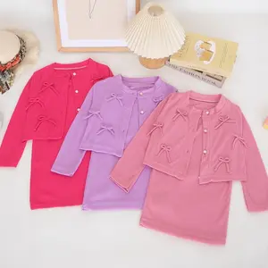 HANNA - Dress Anak Perempuan Villy 2in1 Dress + Outer / Cardigan Dress Anak Simple Style / Baju Anak