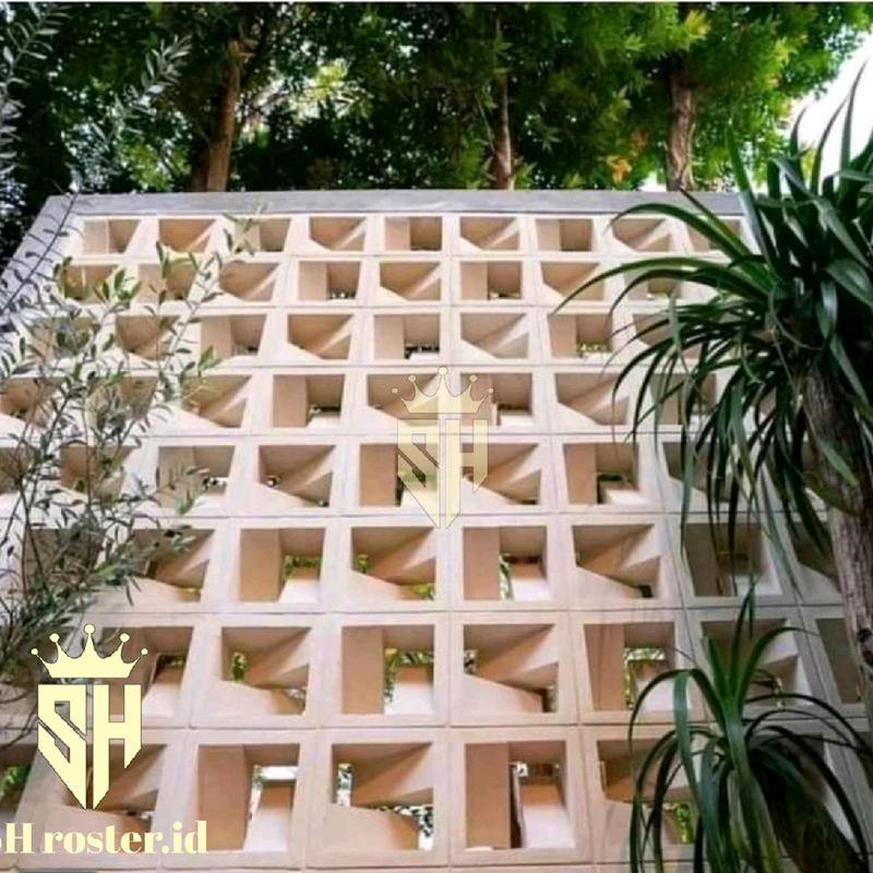50 pcs roster beton minimalis motif Z loster lubang angin 5