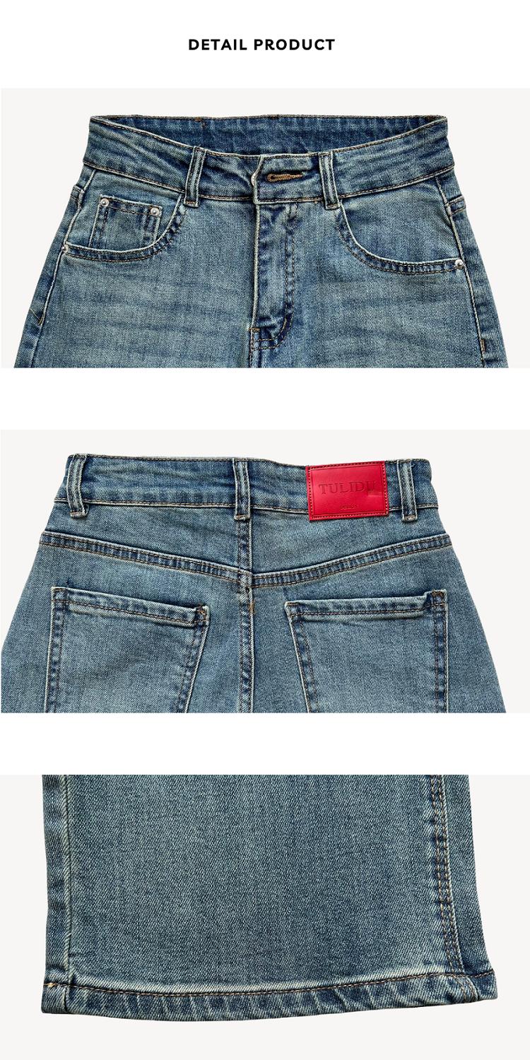 Product Introduction of Quần Jean Ống Rộng "Uri Jeans" Tulidu, Ống Đứng Rộng Chất Co Giãn Vải Cotton Jeans Cao Cấp [S90] 11
