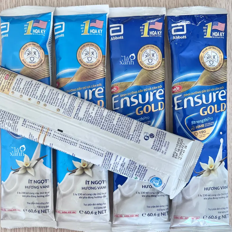 Sữa Ensure dạng gói 60,6g - Combo 10 gói 1