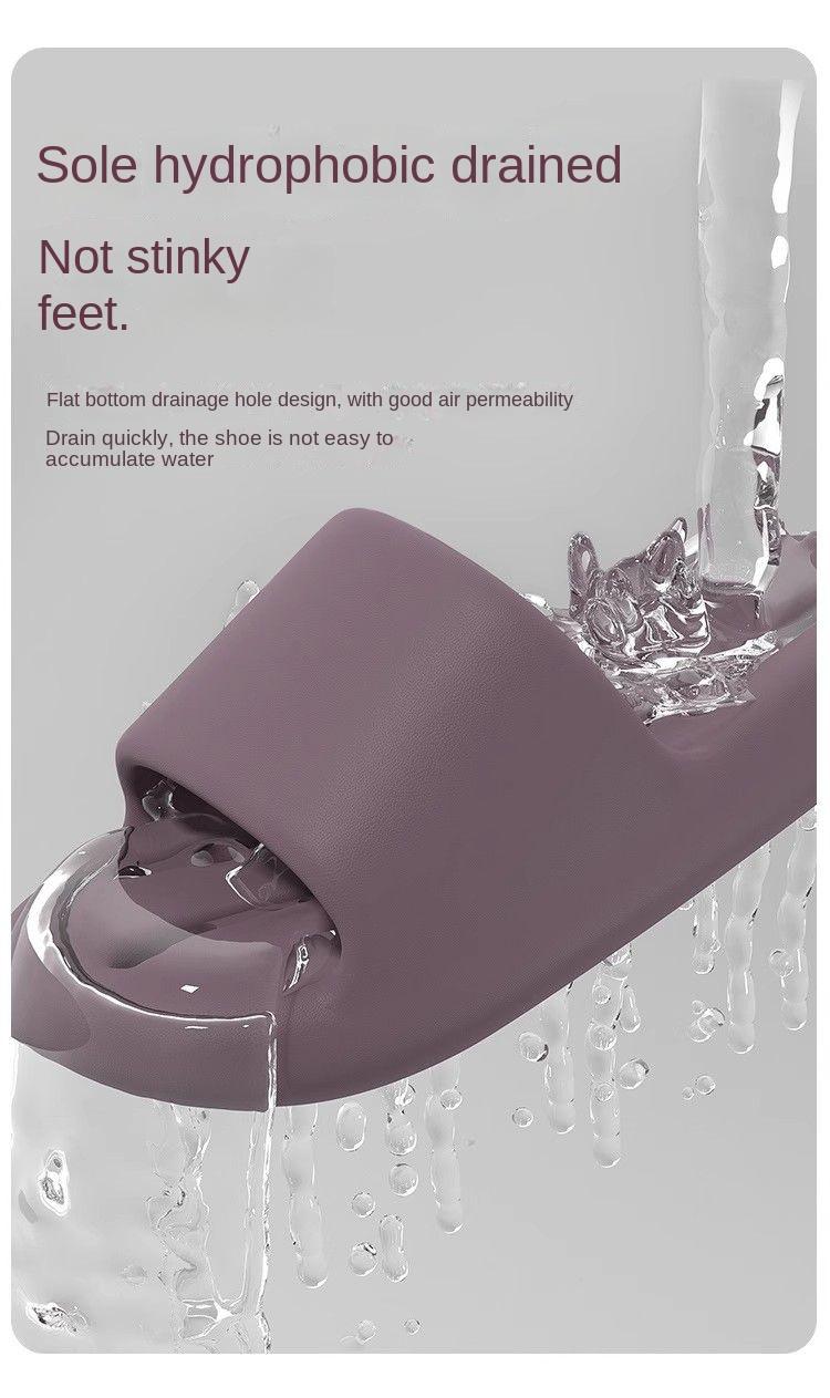 Product Introduction of Buy one get one free bathroom slippers for women's summer new home shower, anti slip hollow leak indoor slippers for couples 5