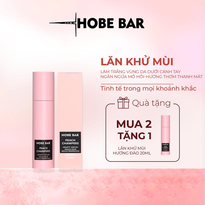 [MUA 2 TẶNG 1] LĂN KHỬ MÙI HOBE BAR HƯƠNG SÂM PANH ĐÀO TRẮNG DÀNH CHO CẢ NAM VÀ NỮ (20ML)