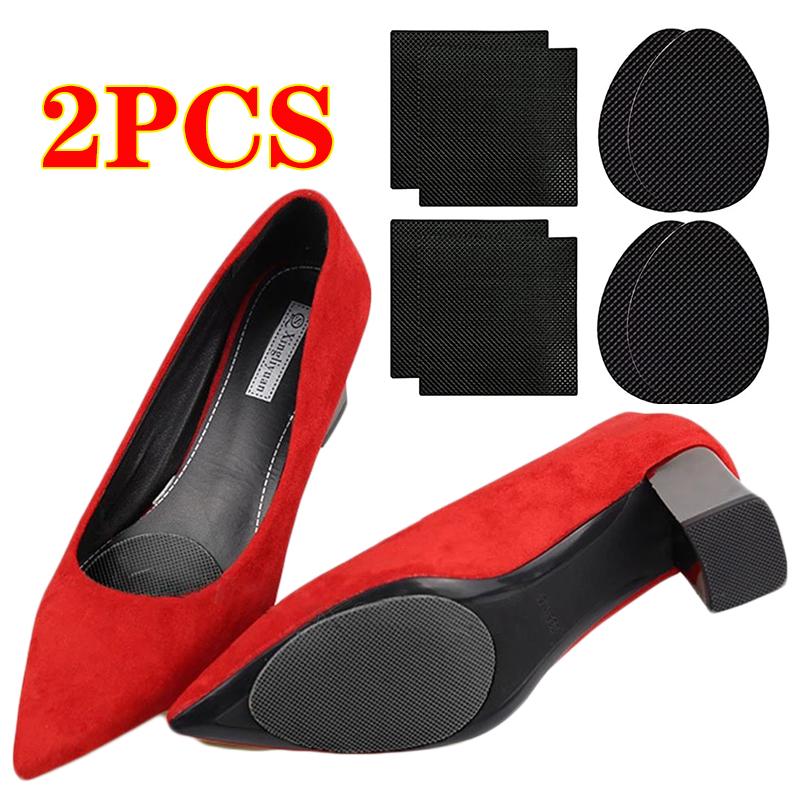 Miếng Bảo Vệ Đế Giày Cao Gót 2 Miếng Miếng Bảo Vệ Đế Ngoài Chống Trượt Miếng Dán Mờ Miếng Dán Đáy Giày Miếng Dán Phụ Kiện Giày