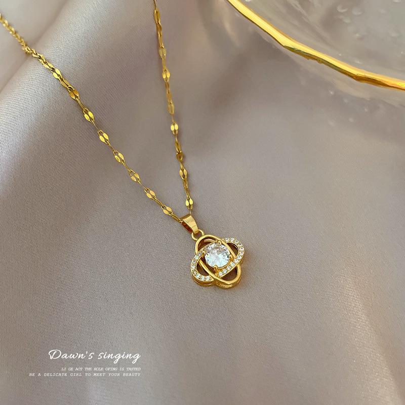  Vòng Cổ thời trang thép titan sang trọng Giá Cả Phải Chăng dành cho phụ nữ quà tặng cho bạn gái mẹ vợ không phai màu 
