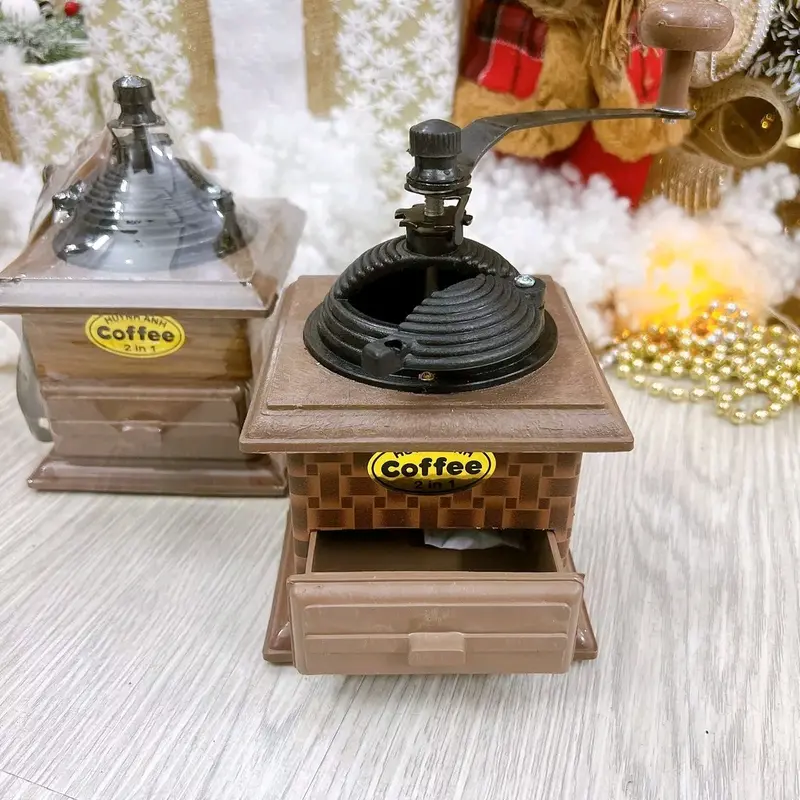 Cối xay tiêu cà phê vuông Huỳnh Anh - Cối xay 2 trong 1 xay tiêu , xay cafe 3