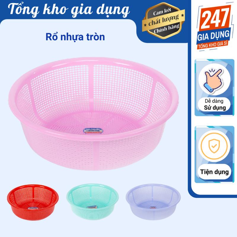 Rổ nhựa tròn Duy Tân, rổ nhựa lỗ nhỏ nhiều kích cỡ