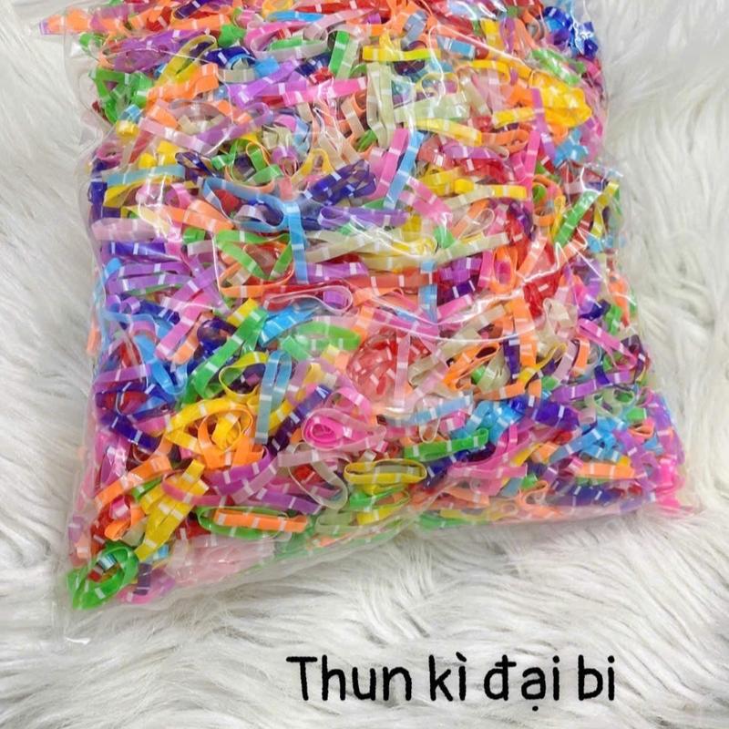 Thun  cột đại  nhiều màu thun dẻo  ( bịt  500gam) Dây Cột Tóc 0