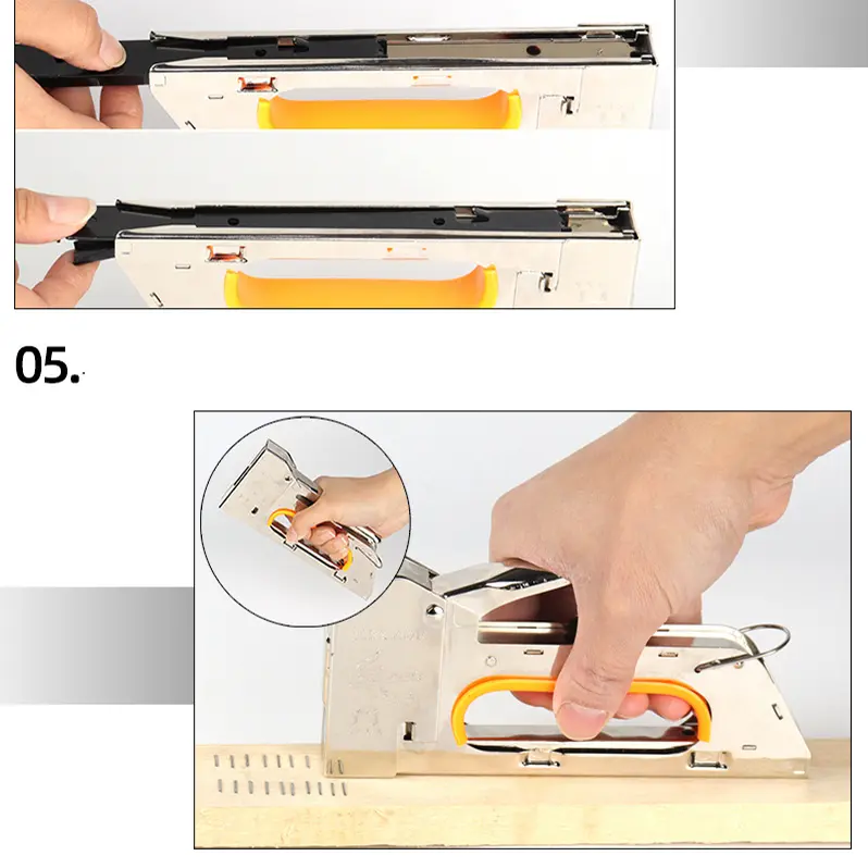 Stapler Tembak Cekrekan Pengokot Hekter Gun Tacker Guntacker Staples Sofa, Staples Jok Stepler Motor, Kursi, dll 5
