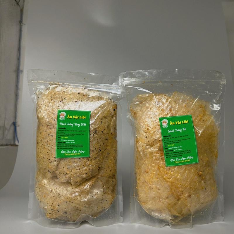 Combo RT :500g Bánh Tráng Rong Biển - 500g Bánh Tráng Tỏi 1kg Snack Ăn Vặt