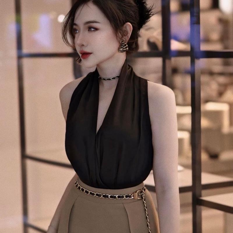 Set quần ống rộng áo phi lụa không kèm dây nịt có 2 Size m l 5