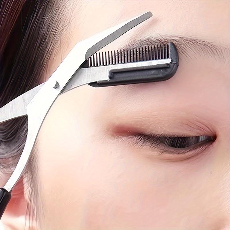 Thép không gỉ cắt tỉa lông mày với lược,Công cụ trang điểm lông mày an toàn,Chính xác tạo kiểu lông mày hoàn hảo Vận chuyển trong vòng 24 giờ 2