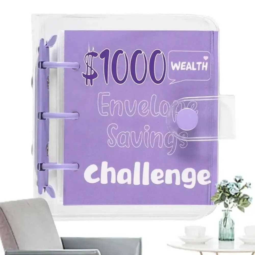 Practical Mini Money Saving Binder $150/300/500/1000 Cash Envelopes Mini Budget Binder Durable Waterproof Envelope Savings Challenge Save Money
