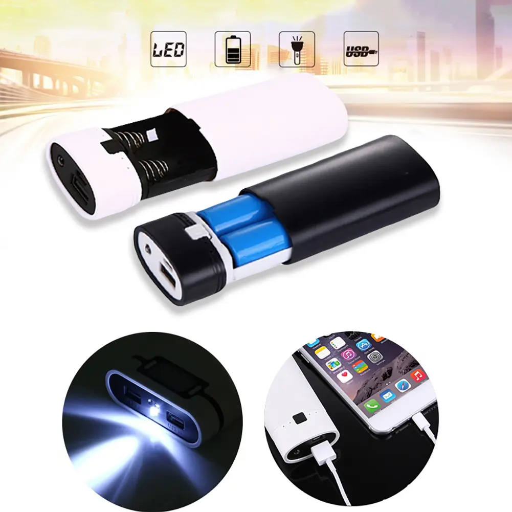 Hộp Đựng Pin 18650 Cầm Tay Rỗng Hộp Đựng Power Bank Hộp Bên Ngoài, Bộ Dụng Cụ Tự Làm