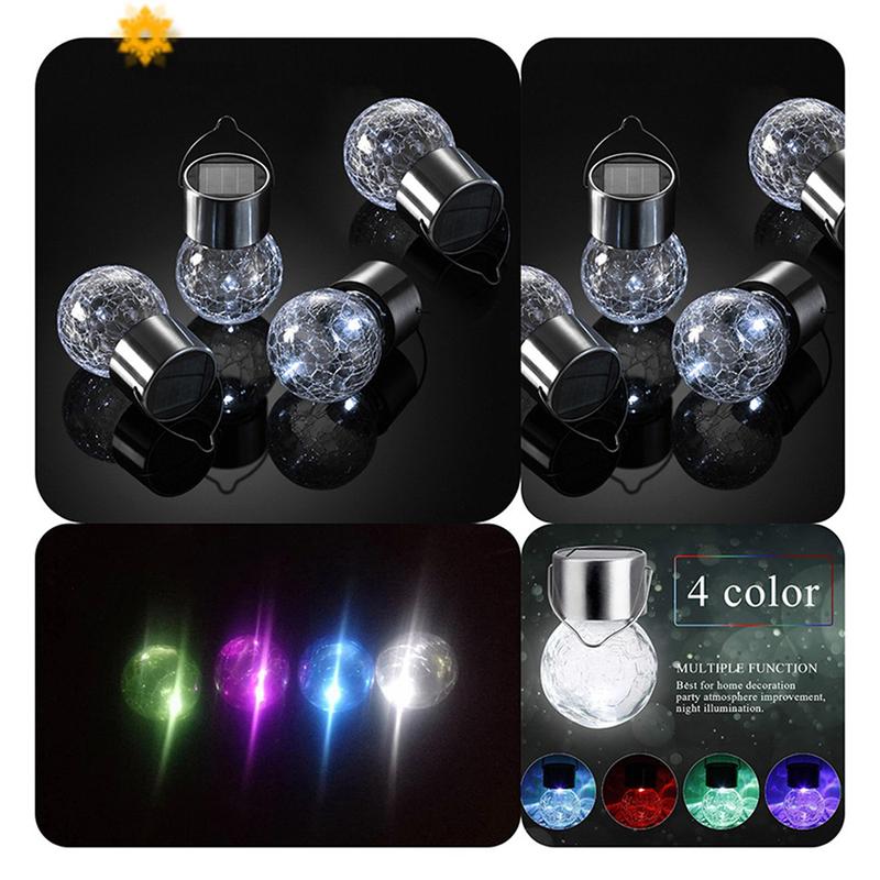 Đèn LED Mặt Dây Chuyền Năng Lượng Mặt Trời Ngoài Trời, Không Thấm Nước, Treo Kính Nứt, Thích Hợp Cho Cảnh Quan Sân Vườn, Đèn Lồng Chống Thấm Nước, Đèn Lon Treo Đám Cưới, Hàng Mới Về 2