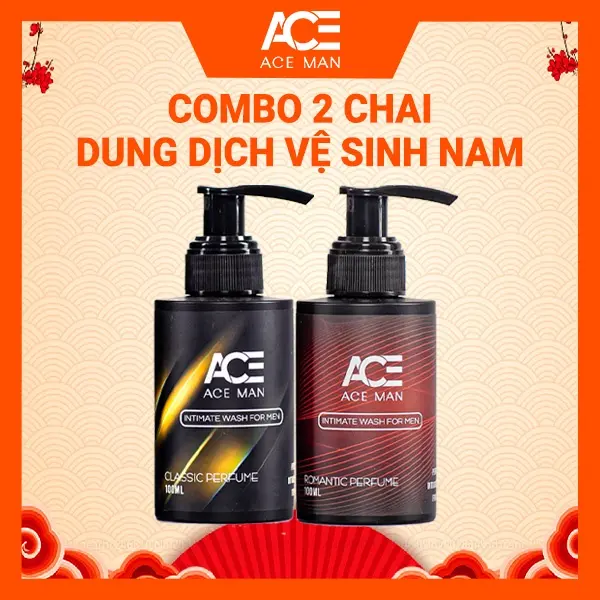 Combo 2 chai Dung Dịch Vệ Sinh Nam Giới ACEMAN hương nước hoa 100ml/chai đa dạng style có hộp đựng sang trọng Dưỡng Thể Làm Đẹp Da Dưỡng Body 7