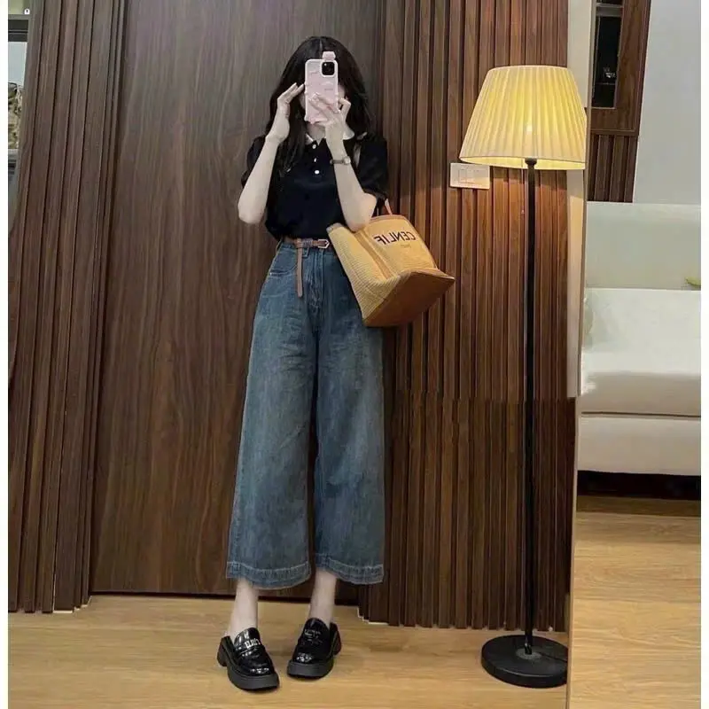 QUẦN BÒ JEANS SUÔNG ỐNG RỘNG GẤU TO,QUẦN SUÔNG DENIM LƯNG CAO MẪU MỚI CỰC HOT,QUẦN BÒ CHẤT MỀM HÁCH DÁNG CHẤT ĐẸP l1