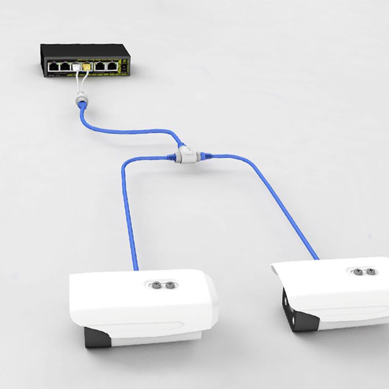 Three-way RJ45 Connector POE Splitter For Camera Router Wrieless Security Camera 2