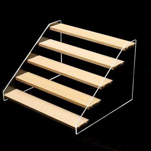 Estante de Exhibición de Madera, 1 Pieza de Estante de Exhibición Hecho a Mano de Acrílico, Estante de Almacenamiento para Escritorio para Perfume, Lápiz Labial, Joyería, Muñeca, Organizador para el Hogar