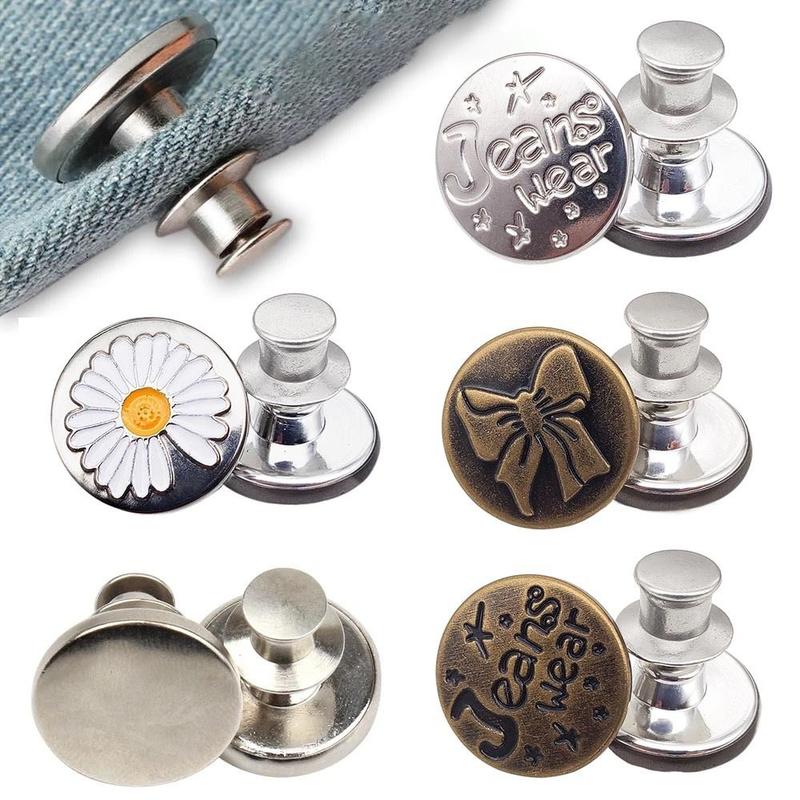 5pcs Durable Detachable Jeans Buttons Waist Adjust Replacement - TikTok ...